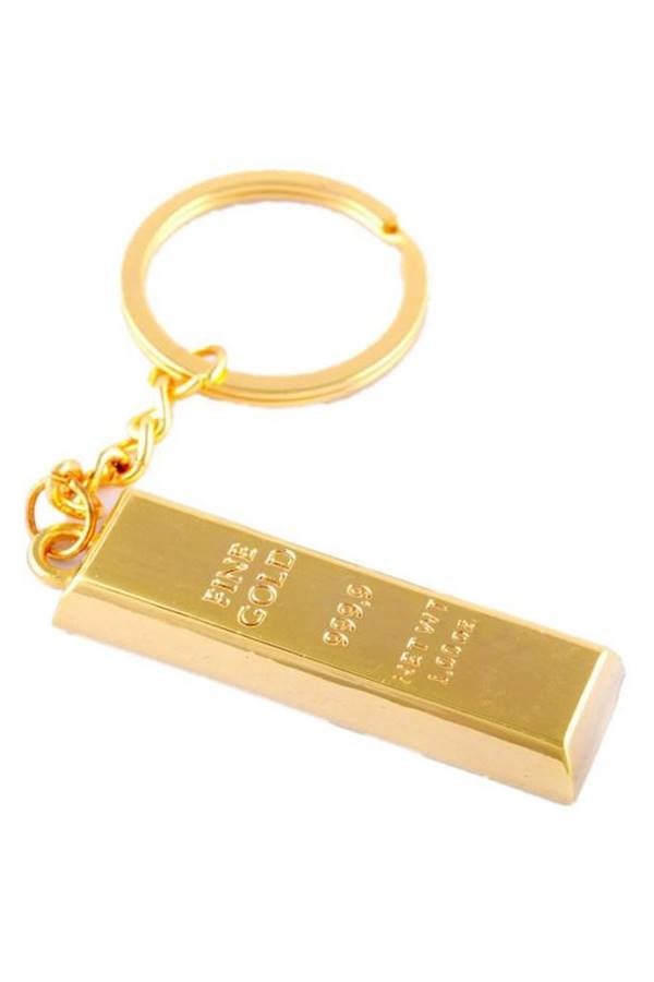 Generic - Brick Shaped Keychain Gold - Image 1