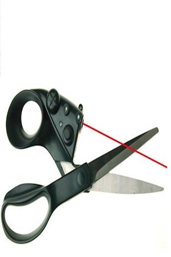 Generic Laser Guided Scissors Stainless Trimmer Cuts Straight Fast Sewing Cutter  - Image 1
