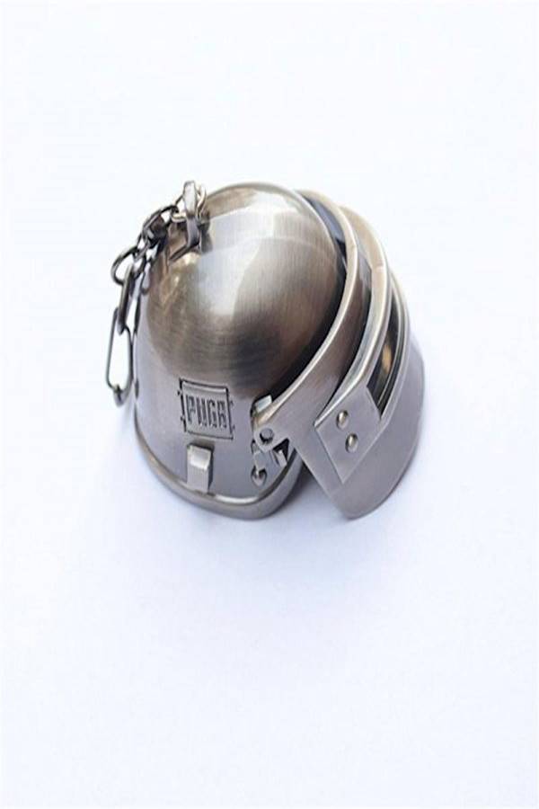 PUBG Helmet Model Key Chain Brown/Silver - Image 3