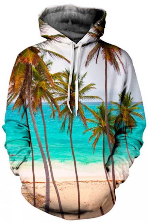 Autumn And Winter  Series Digital Printing Couple Sweatshirt Grey/Beige/Blue  - Image 1