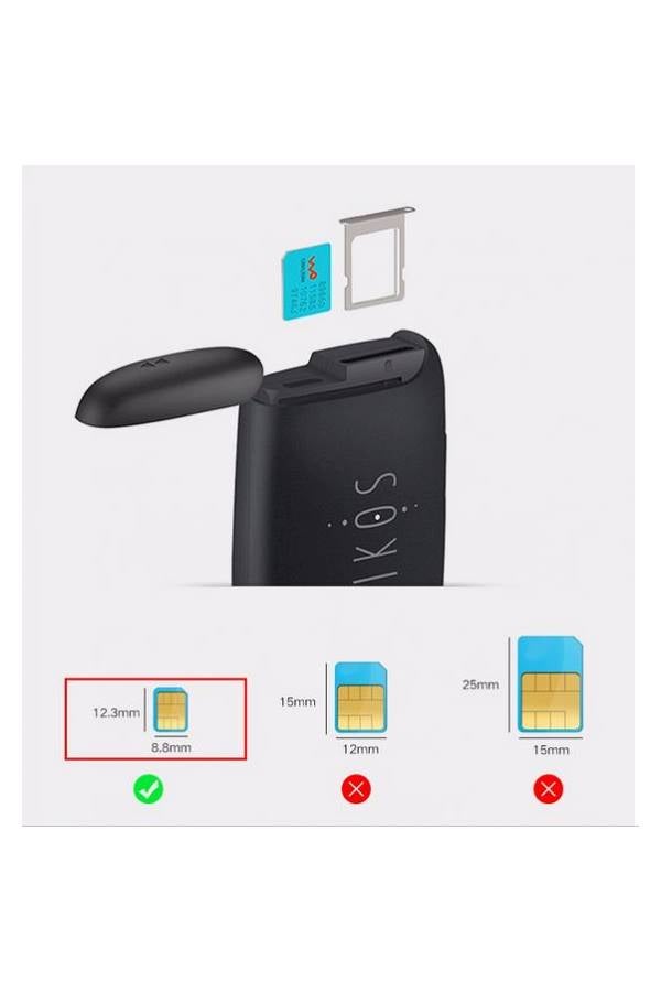 IKOS - Dual Sim Standby Adapter iKOS K1S Call SMS Functions For iPhone5-7(7plus)- i Pod Touch 6th-i Pad iOS7-10.3 Black - Image 1