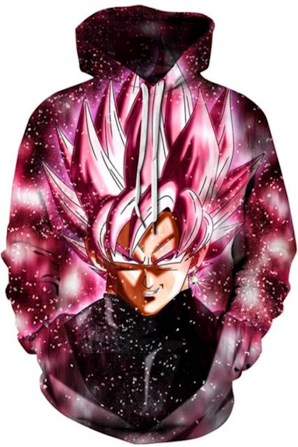 Digital Print Turtleneck Couple Sweatshirt Pink/Black/White  - Image 1