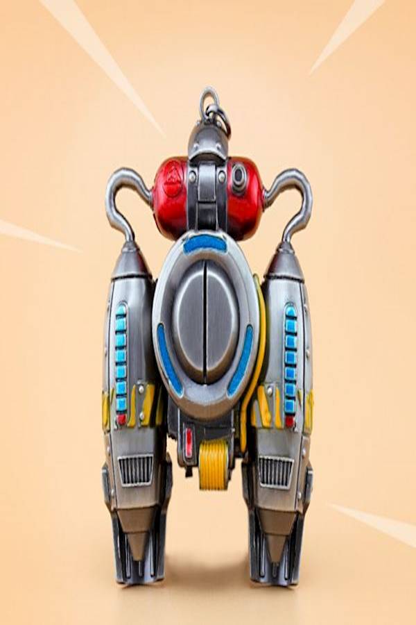 Fortnite Jet Backpack Key Chain Silver/Red/Blue - Image 2