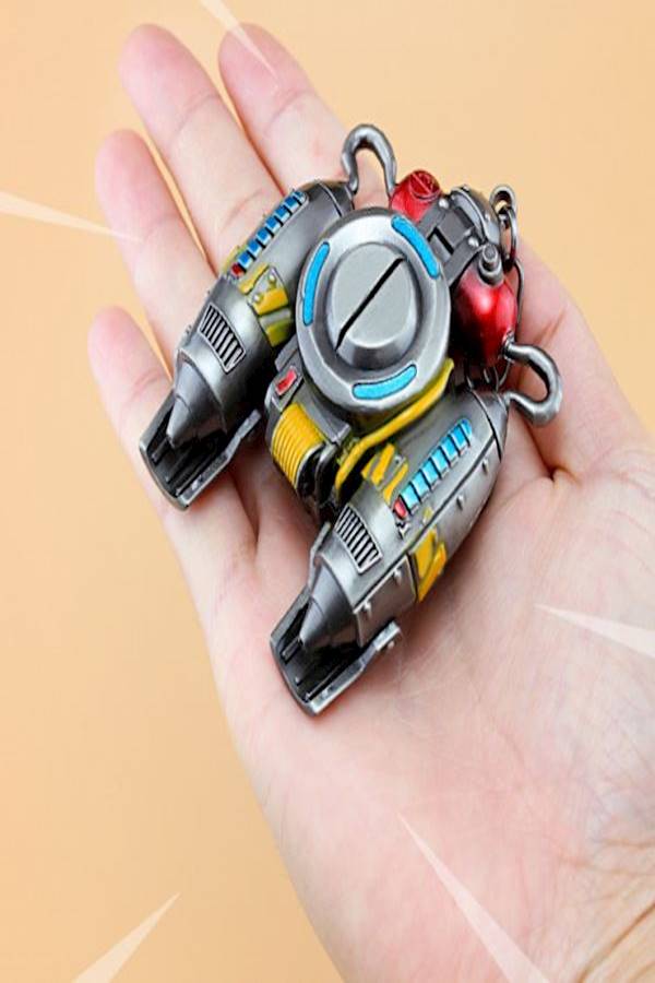 Fortnite Jet Backpack Key Chain Silver/Red/Blue - Image 4