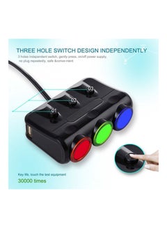 Voberry Multi Purpose Car Charger Power Adapter Black/Red/Green  - Image 4