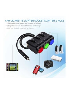 Voberry Multi Purpose Car Charger Power Adapter Black/Red/Green  - Image 3