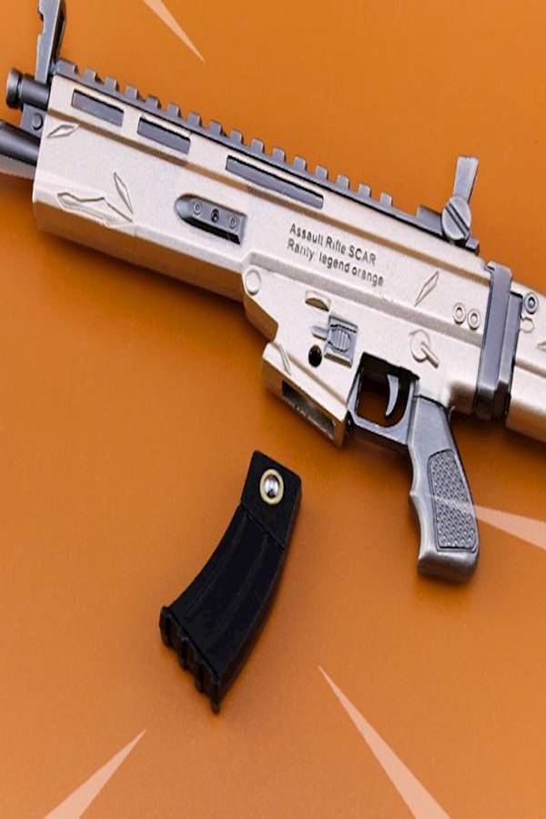 Fortnite Scar Rifle Toy Key Chain Silver - Image 5