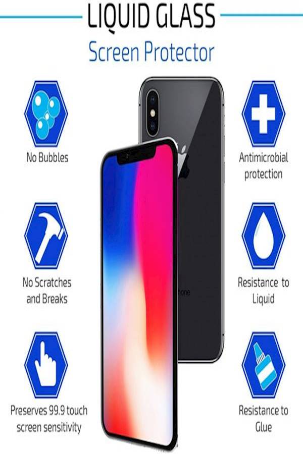 Nano Shield 9H 3D Full Curved Edge Nano Liquid Touch Screen Protector Film Invisible Nano Technology - Image 4