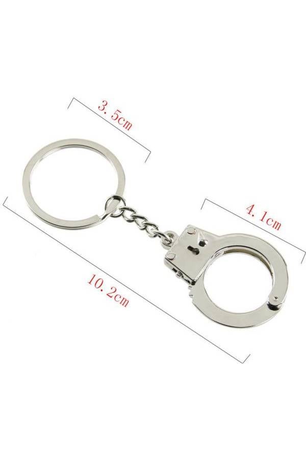 Handcuffs Key Ring Silver - Image 4