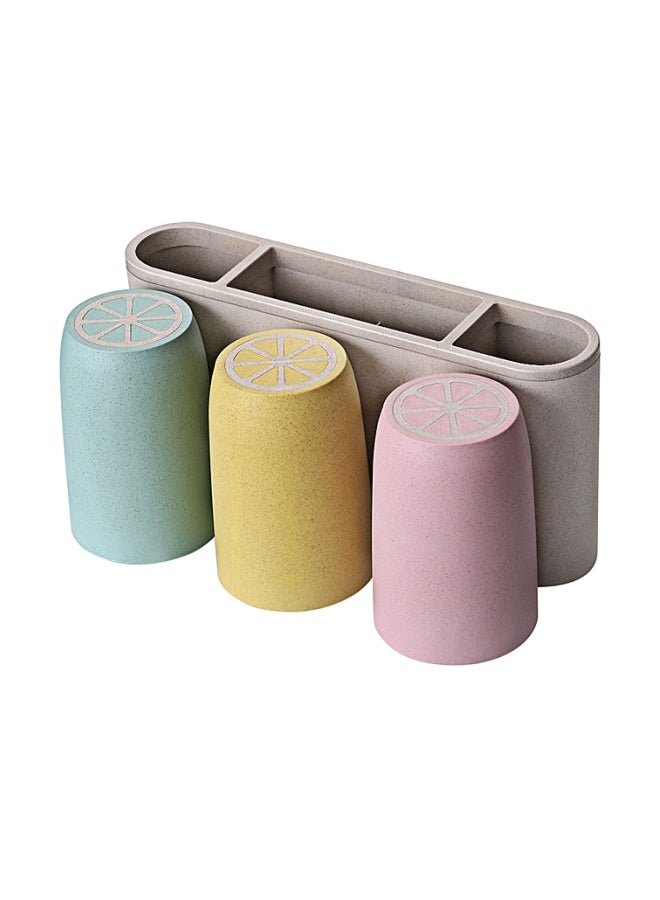 Generic Eco-Friendly Toothbrush Holder Pink/Yellow/Green 