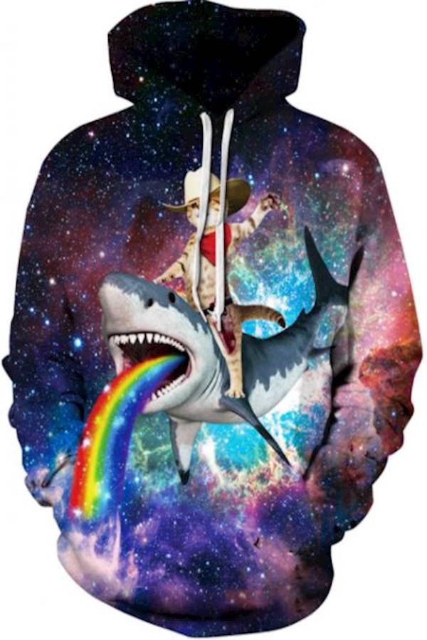 Autumn And Winter Series Digital Printed Couple Hooded Jacket Set Blue/Red/Green 