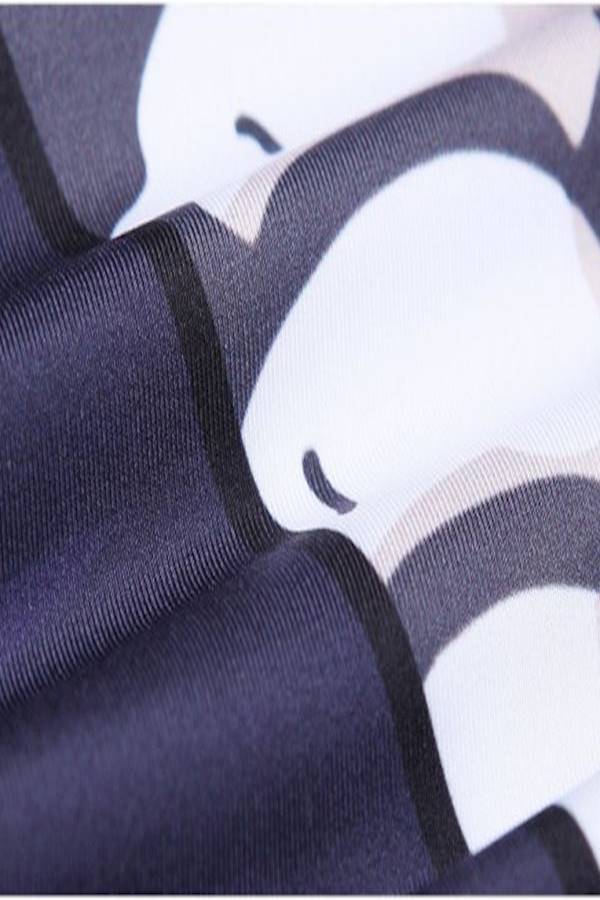 Cotton Round Neck T-Shirt Black/Blue/Yellow - Image 2