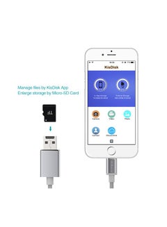 dodocool Lightning To USB-A 2.0 Cable With Micro SD Card Slot Grey  - Image 4