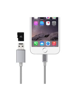 dodocool Lightning To USB-A 2.0 Cable With Micro SD Card Slot Grey  - Image 5