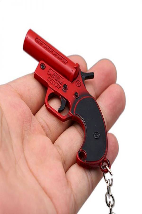 Generic - PUBG Gun Key Chain Red/Black - Image 1