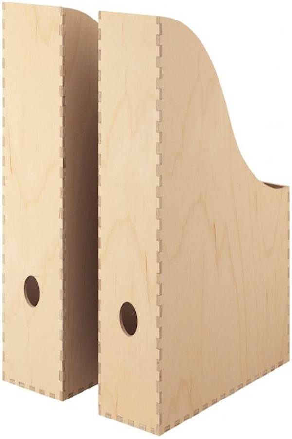 Generic - 2-Piece Plywood Magazine File Beige - Image 1