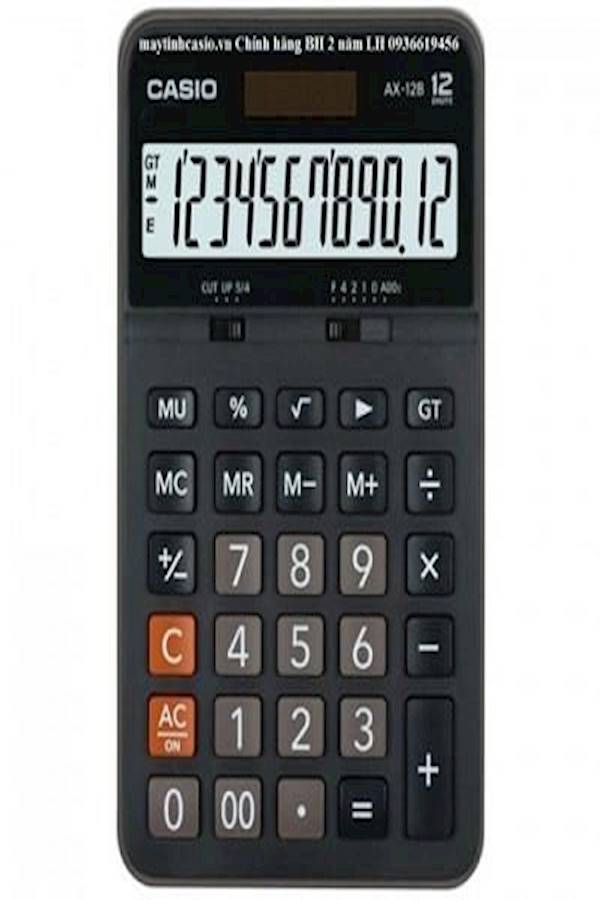 CASIO 12-Digit Basic Calculator Grey/Black - Image 1