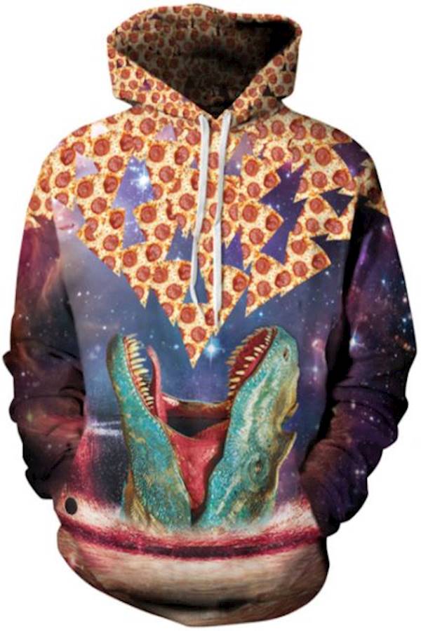 Autumn And Winter  Series Digital Printing  Couple Sweatshirt Green/Yellow/Blue  - Image 1