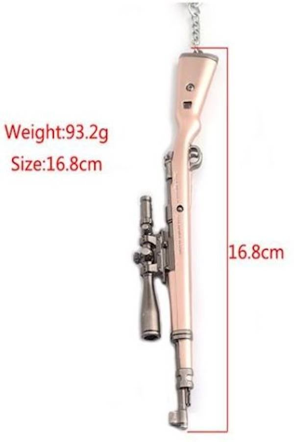 Elegant PUBG Keychain Red/Silver - Image 3