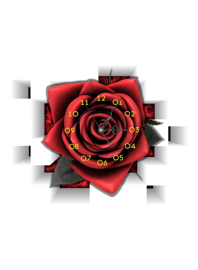 GEMWON SZ089 Wall Clock 3D Sticker Red/Green/White