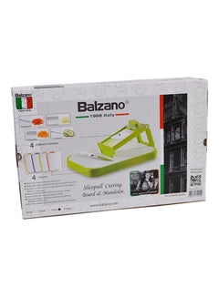Balzano Cutting Board and Mandolin Slicer Set White/Green Set  - Image 2