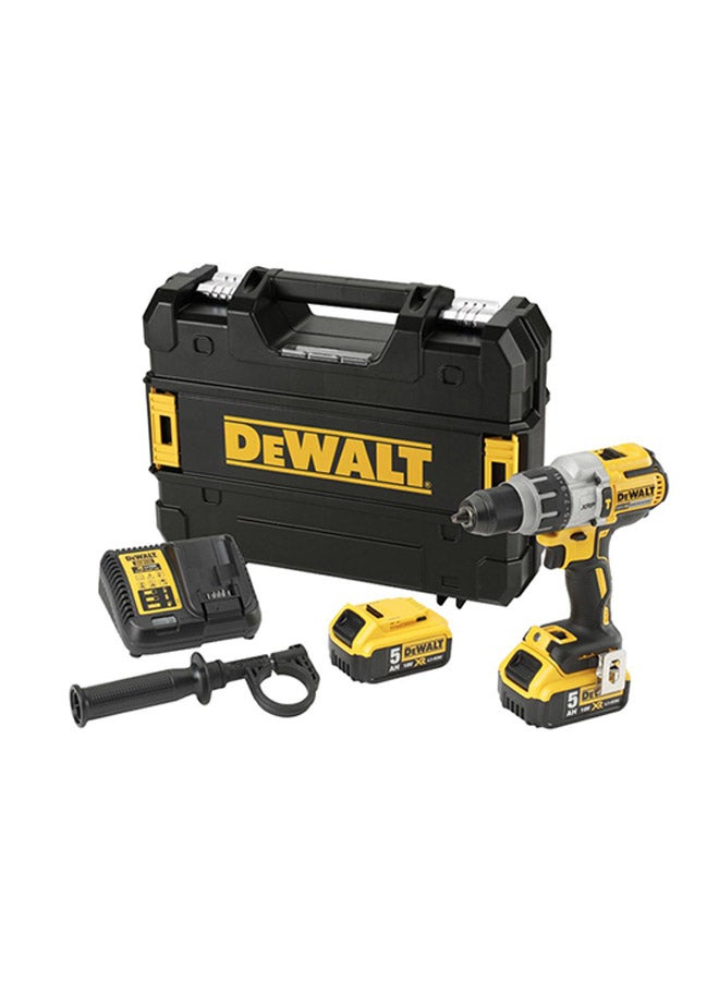 ديوالت مجموعة مثقاب فاخر من دون فرشاة يعمل بالطرق طراز DD996P2-B5 أصفر 10سم