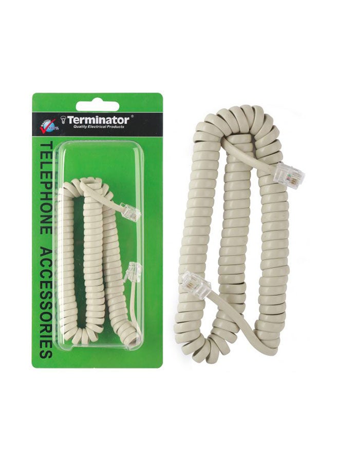 Terminator Telephone Cord White