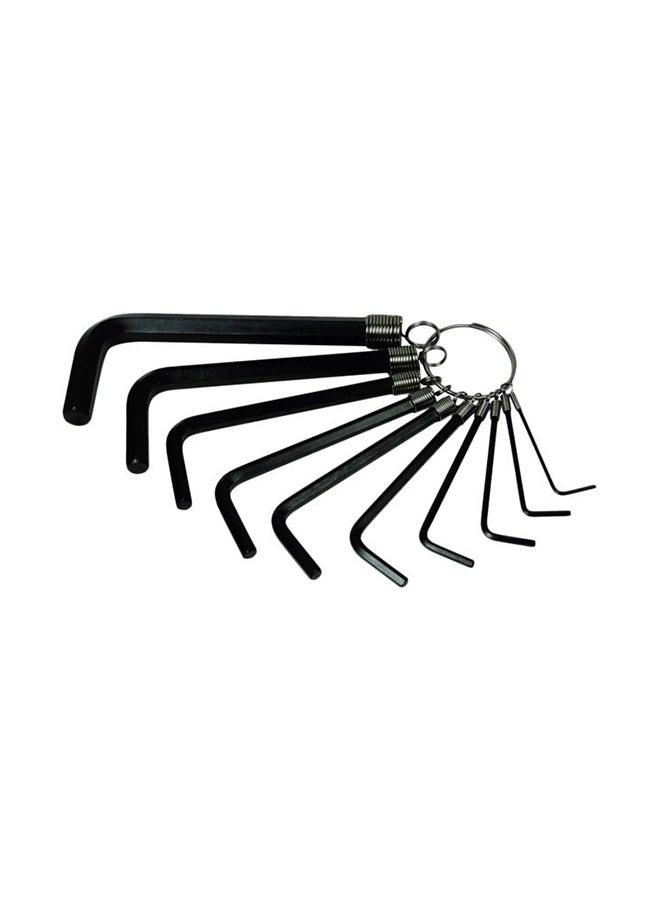 Stanley 10-Piece L Shape Short Arm Hex Key Set Black and Silver 1.5, 2, 2.5, 3,4, 5, 5.5, 6, 8,10mm 