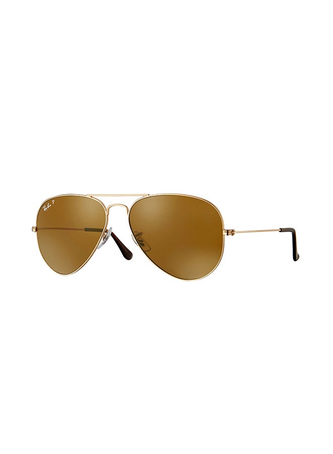 Ray-Ban Polarized Full Rim Aviator Sunglasses - RB3025-001/57 - Lens Size: 58 mm - Gold  - Image 1