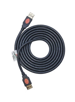2B Male To Female Gold Plated USB Extension Cable Black  - Image 1