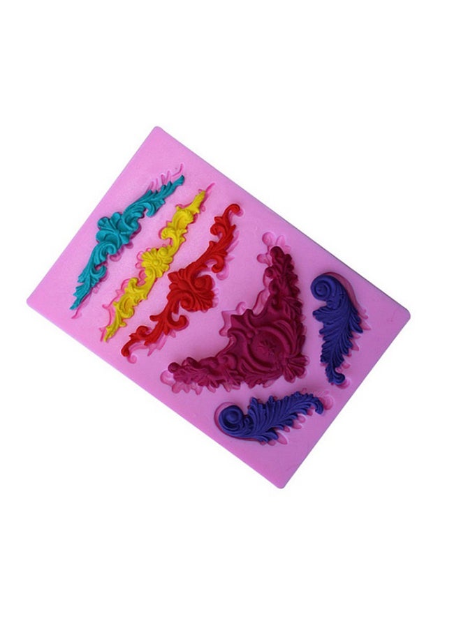 Chocolate Fondant Cake Baking Mold Pink 9.5 x 11.5 x 1.6cm - Image 1