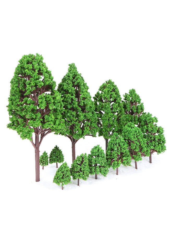 ماركة غير محددة - مجموعة مجسمات معمارية صغيرة بتصميم أشجار من 22 قطعة - Image 1