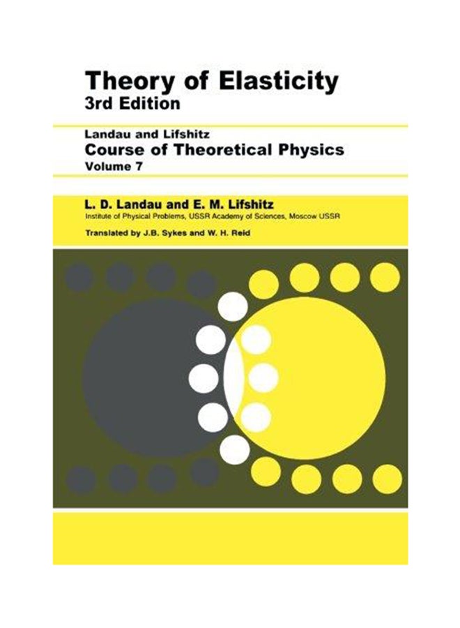 Theory of Elasticity Paperback English by L. D. Landau 