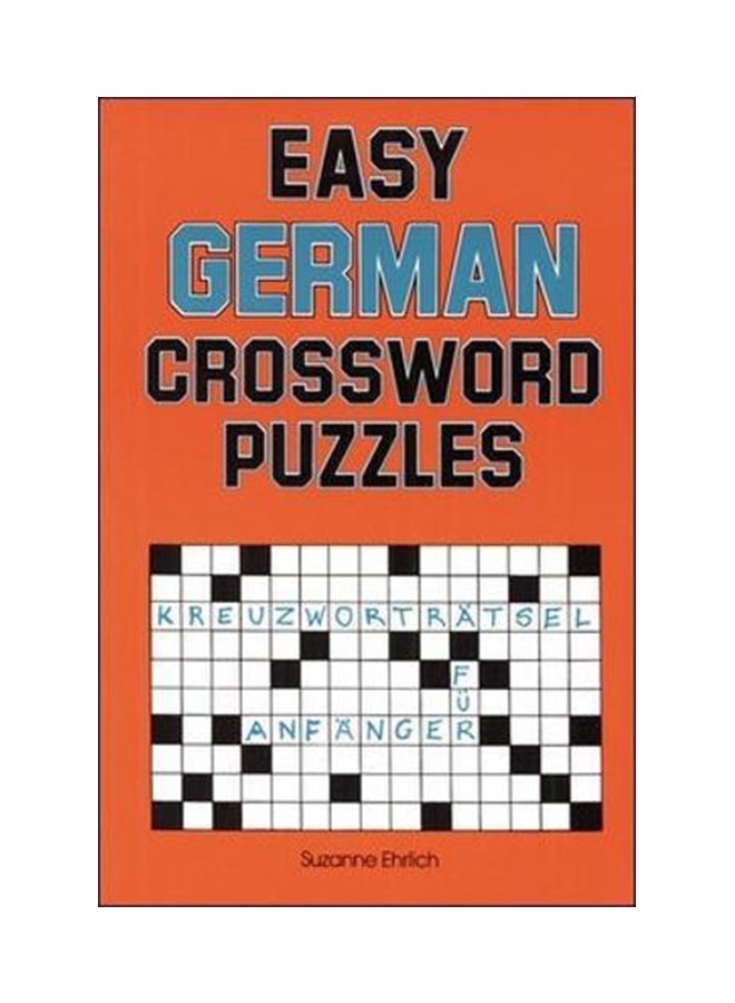 Easy German Crossword Puzzles Paperback English by Suzanne Ehrlich - 1989 