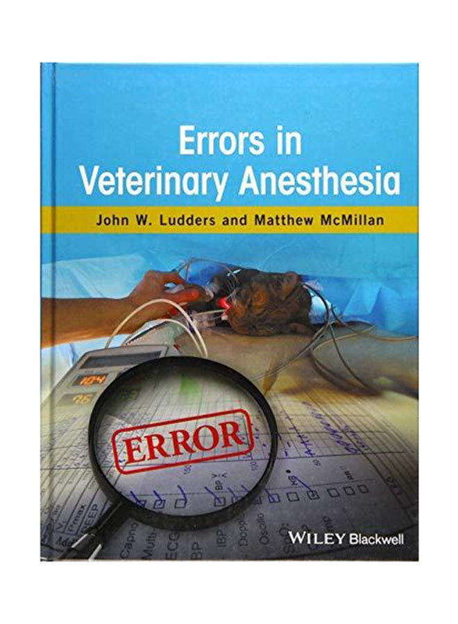 Errors in Veterinary Anesthesia Hardcover English by John W. Ludders - 2016