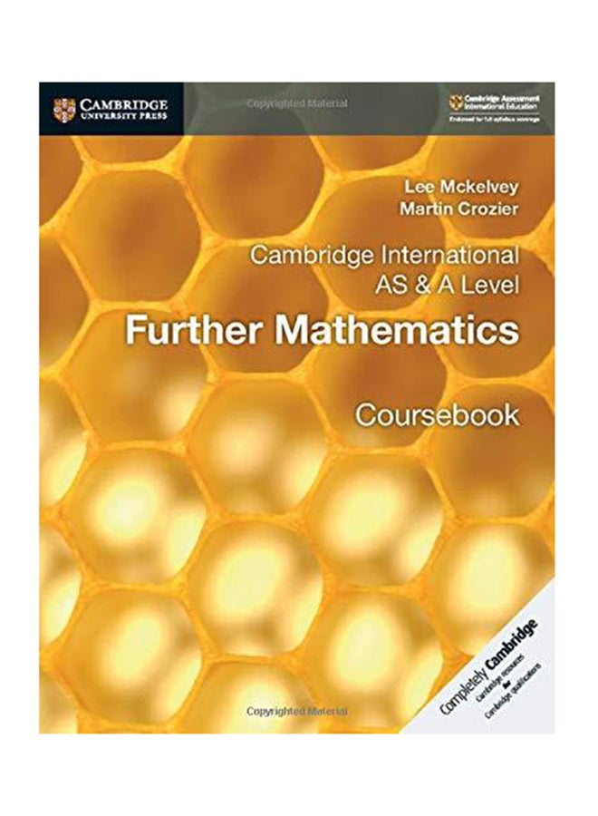 Cambridge International AS And A Level Further Mathematics Cou Paperback English by Lee Mckelvey - 2018 