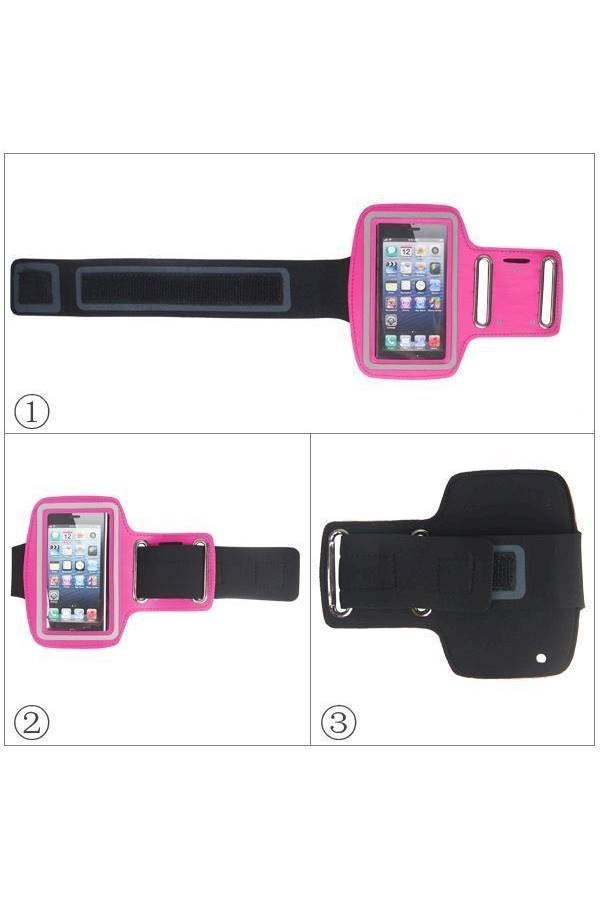 Iphone 6 (5.5 Inch) Arm Band Mobile Phone Holder For Sports Gym Running Jogging Pink - Image 3