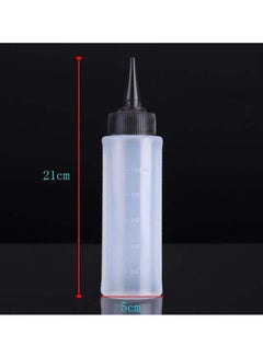 Measuring Plastic Squeeze Bottle With Twist Cap Clear/Black 150ml
