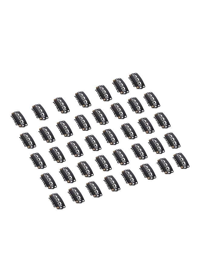 Generic 40-Piece Wig Toupee Clips Set Black  - Image 2