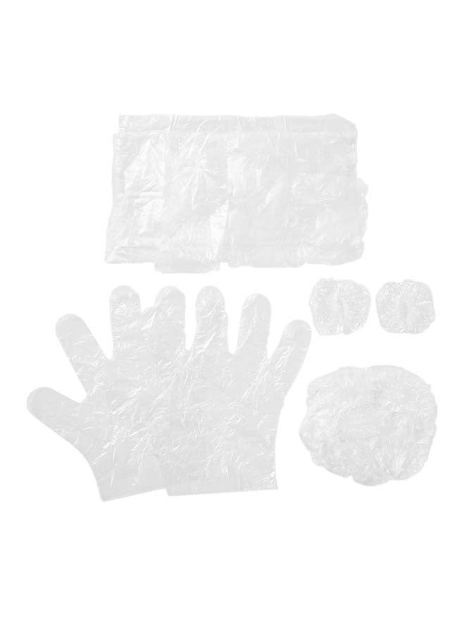 عبوة مكونة من 4 أدوات بلاستيكية للاستخدام مرة واحدة عند صبغ الشعر شفاف - Image 3