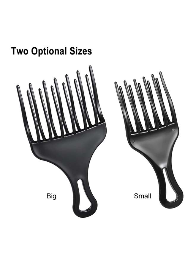آنسيلف مشط من البلاستيك على شكل شوكة للشعر عالي المسامية ومنخفض المسامية أسود 2.00سم - Image 1
