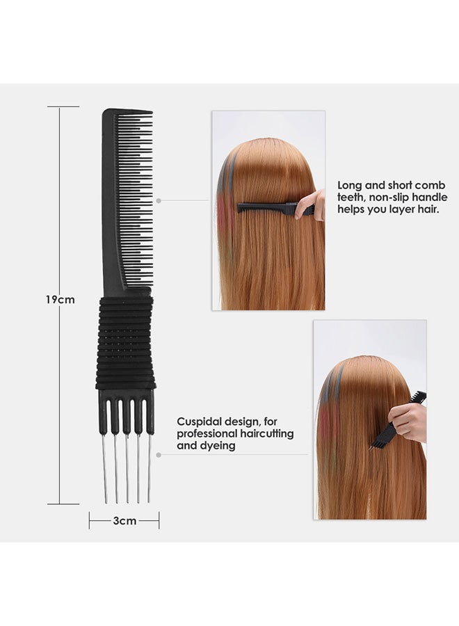 مشط صبغ الشعر 2 في 1 بطرف مزدوج أسود 20.00سم - Image 1