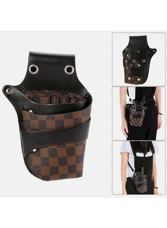 Generic PU Leather Hairdressing Tools Bag With Belt Brown/Black 24.00cm  - Image 1
