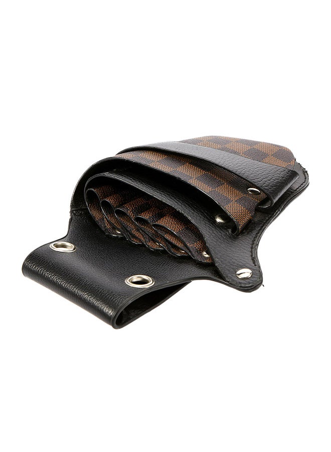 Generic PU Leather Hairdressing Tools Bag With Belt Brown/Black 24.00cm  - Image 2