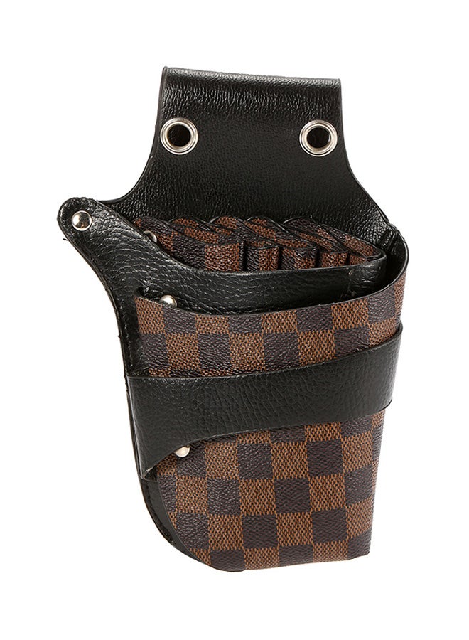 Generic PU Leather Hairdressing Tools Bag With Belt Brown/Black 24.00cm  - Image 3