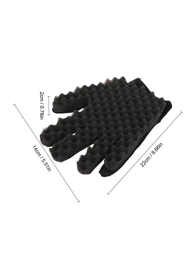 Generic 1-Piece Afro Curl Hair Sponge Gloves Black  - Image 3