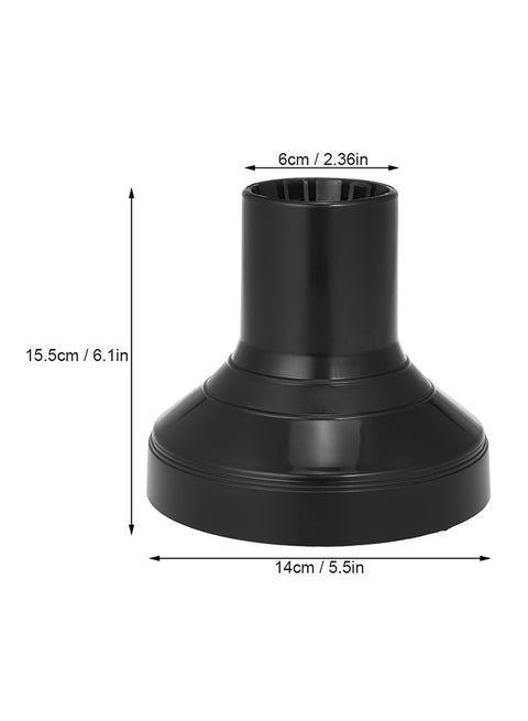 Hair Dryer Blow Diffuser Hood Black