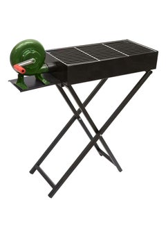 ARTC BBQ Grill Stand With Attached Manual Air Blower Black/Green 80x30x75cm 