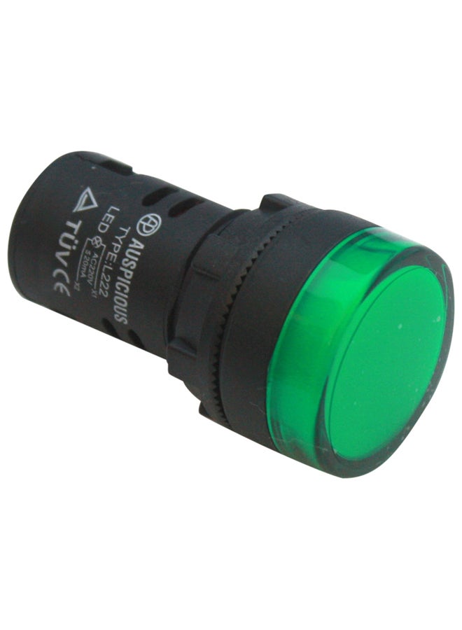 Auspicious L22 Series Pilot Light Indicator Black/Green 51mm