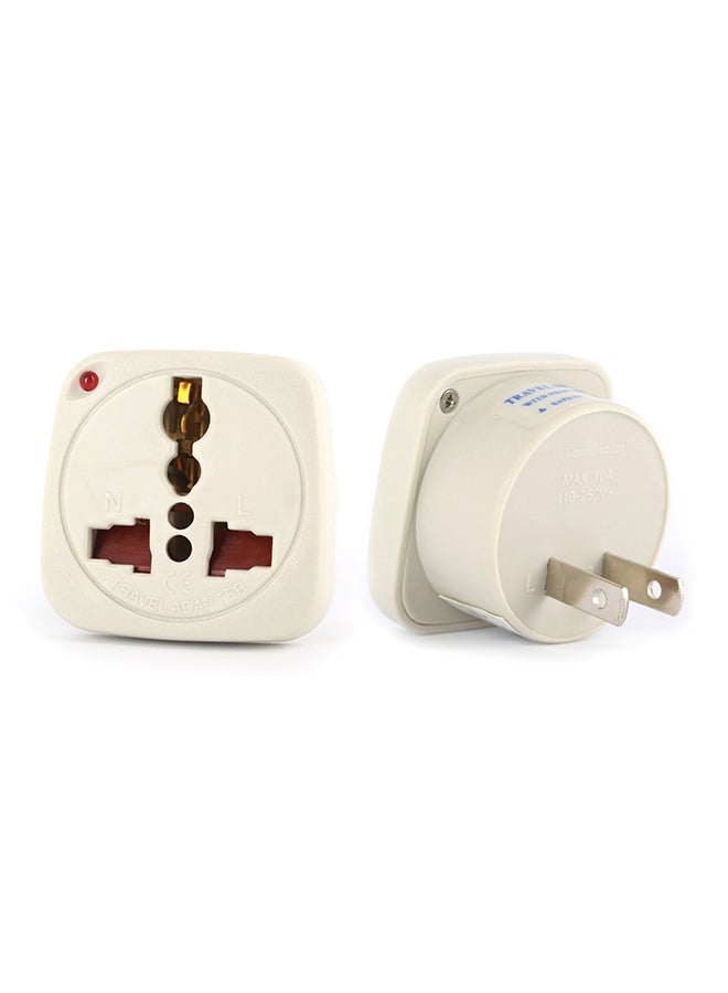 Terminator Travel Adaptor GK16 Pin To Universal TL13 84323 White